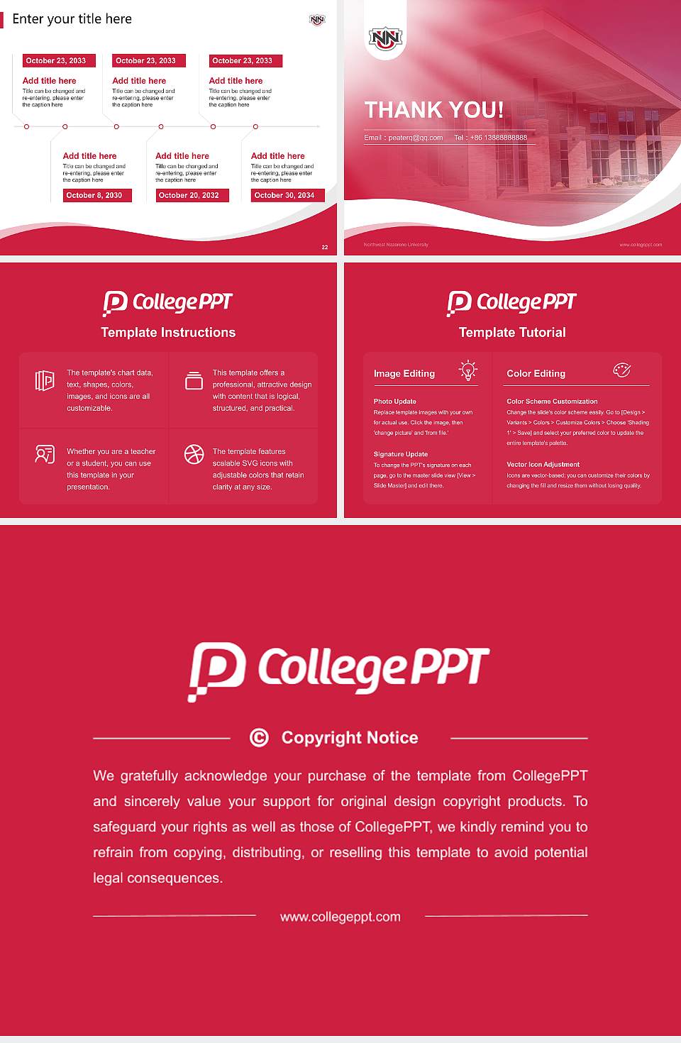 Northwest Nazarene University Lecture Sharing and Networking Event PPT Template4:3 ratio PPT effect preview image4