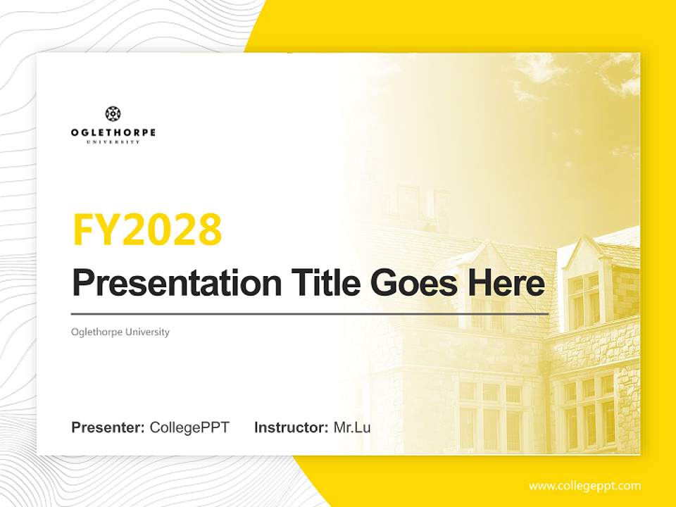 Oglethorpe University Academic Presentation/Research Findings Report PPT Template4:3 ratio PPT effect preview image5