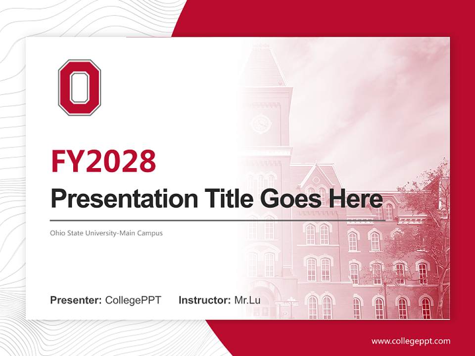 Ohio State University-Main Campus Academic Presentation/Research Findings Report PPT Template4:3 ratio PPT effect preview image5
