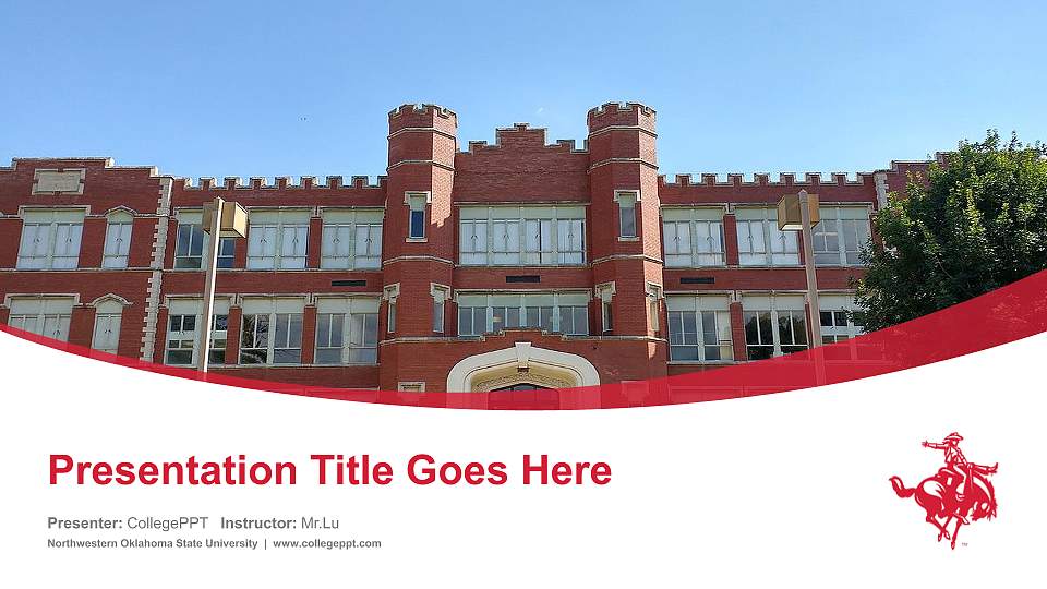 Northwestern Oklahoma State University Course/Courseware Creation PPT Template16:9 ratio PPT effect preview image