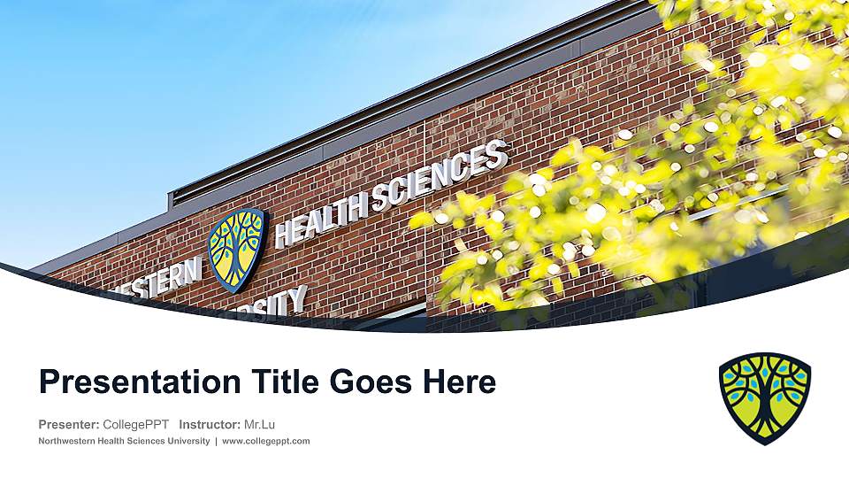 Northwestern Health Sciences University Course/Courseware Creation PPT Template16:9 ratio PPT effect preview image