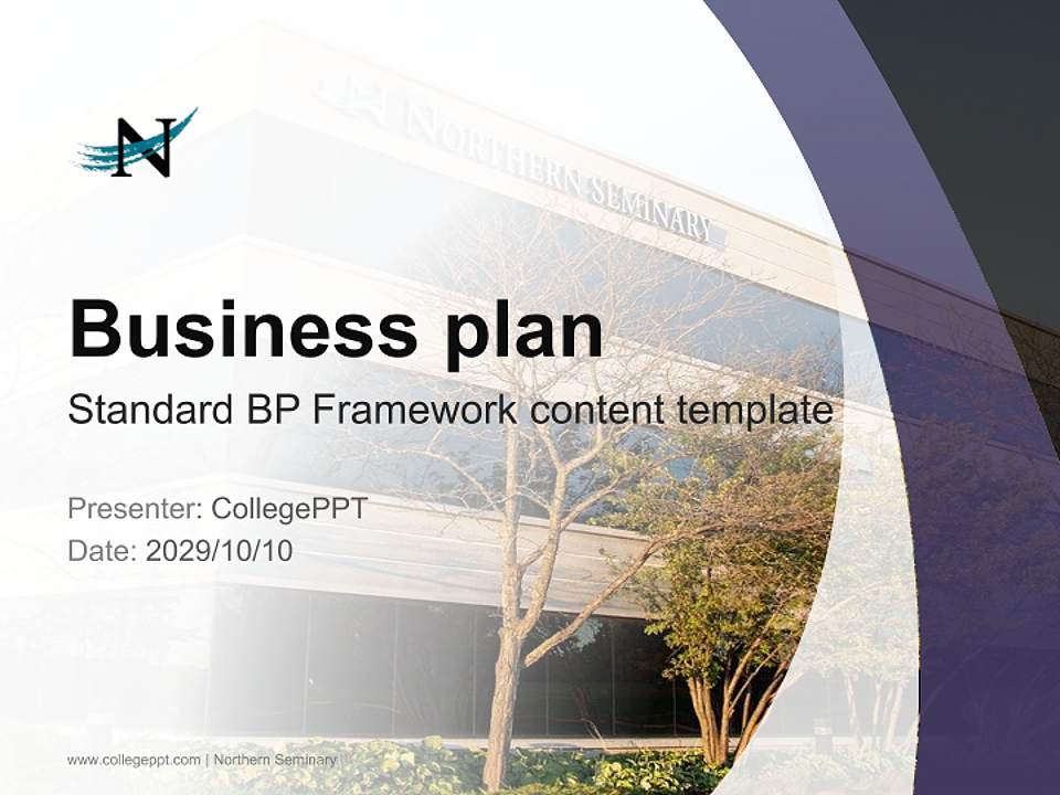 Northern Seminary Competition/Entrepreneurship Contest PPT Template4:3 ratio PPT effect preview image9