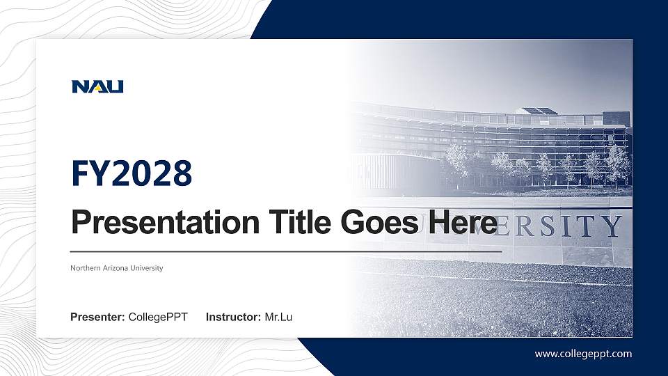 Northern Arizona University Academic Presentation/Research Findings Report PPT Template16:9 ratio PPT effect preview image