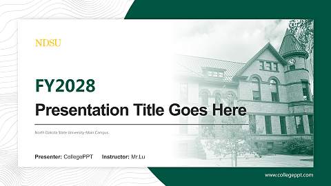 North Dakota State University-Main Campus Academic Presentation/Research Findings Report PPT Template