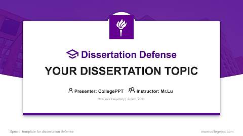 New York University Graduation Thesis Defense PPT Template
