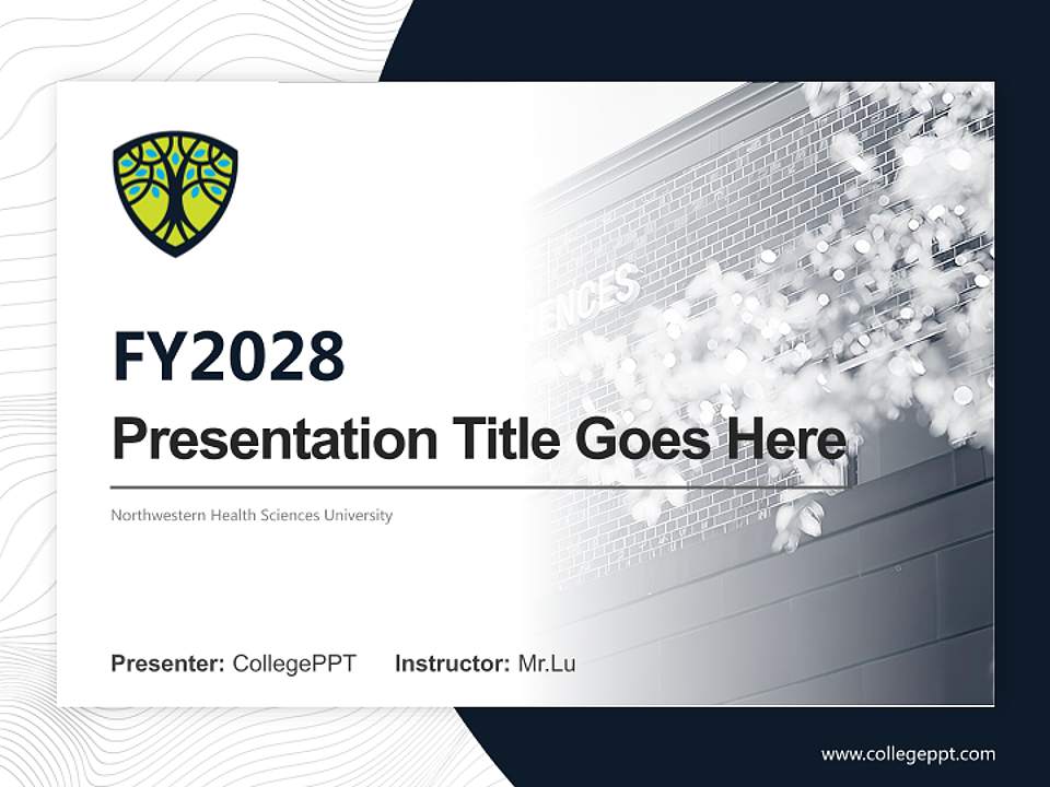 Northwestern Health Sciences University Academic Presentation/Research Findings Report PPT Template4:3 ratio PPT effect preview image5