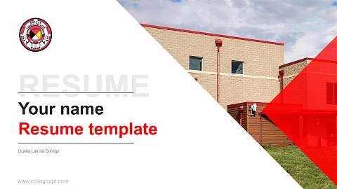 Oglala Lakota College Resume PPT Template