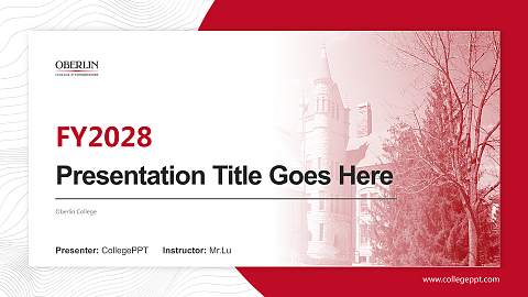 Oberlin College Academic Presentation/Research Findings Report PPT Template