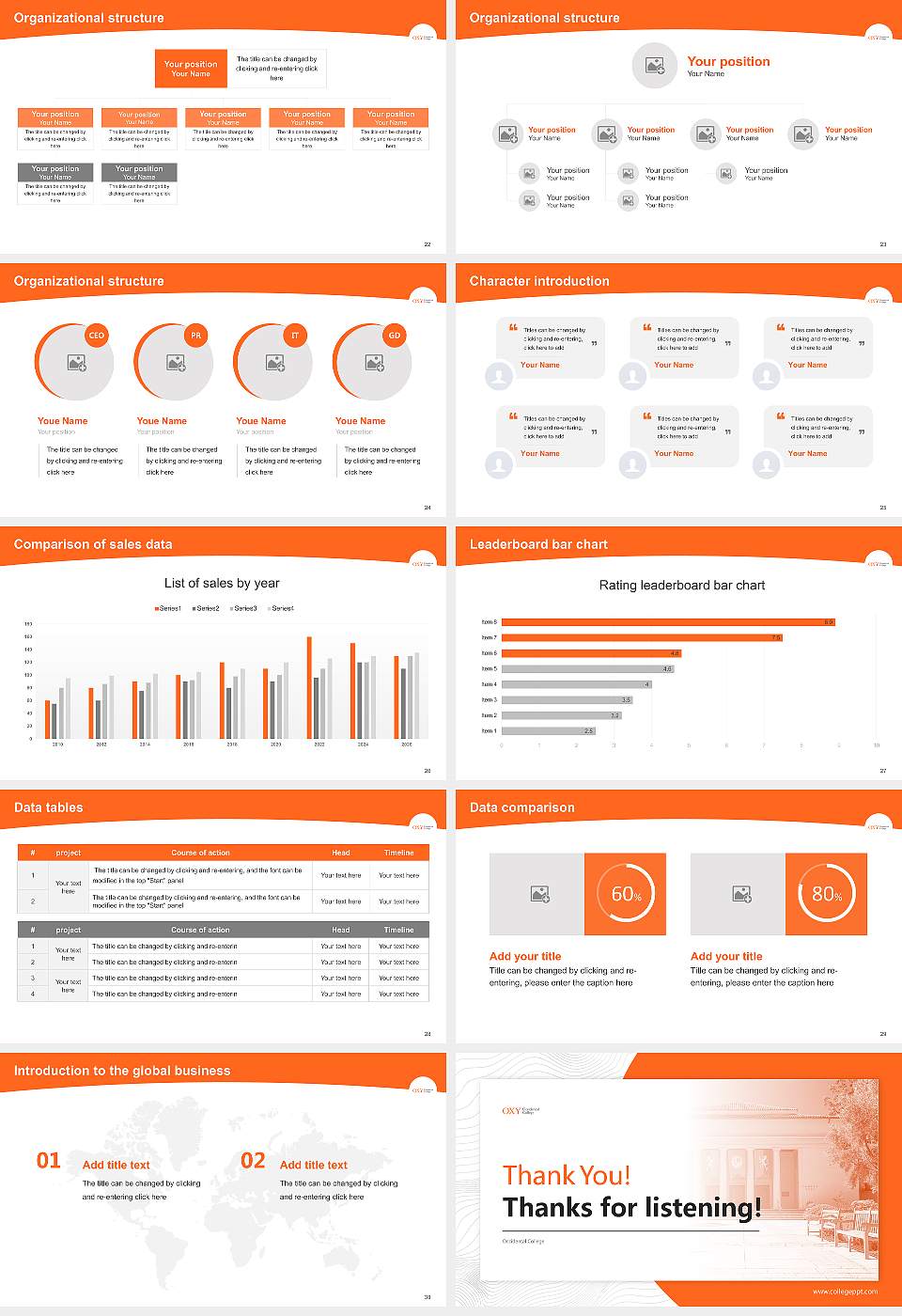 Occidental College Academic Presentation/Research Findings Report PPT Template16:9 ratio PPT effect preview image4