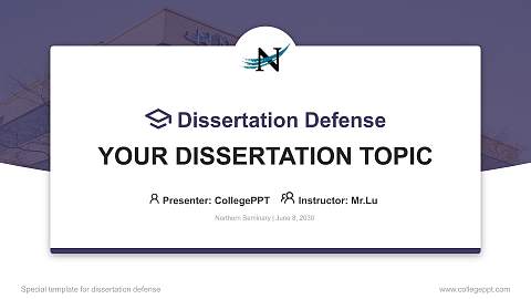 Northern Seminary Graduation Thesis Defense PPT Template