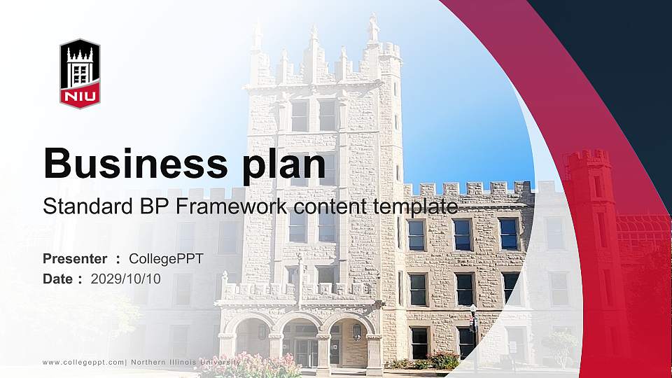 Northern Illinois University Competition/Entrepreneurship Contest PPT Template16:9 ratio PPT effect preview image