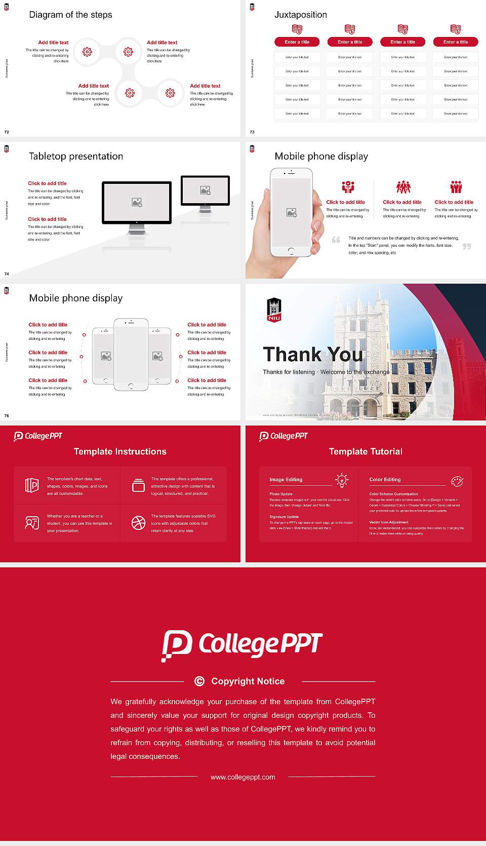 Northern Illinois University Competition/Entrepreneurship Contest PPT Template16:9 ratio PPT effect preview image9