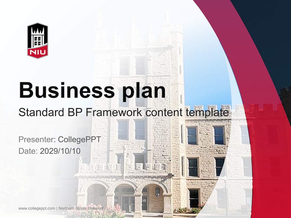 Northern Illinois University Competition/Entrepreneurship Contest PPT Template4:3 ratio PPT effect preview image9