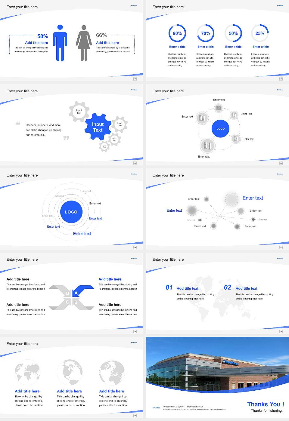 Northshore University Healthsystem School of Nurse Anesthesia Course/Courseware Creation PPT Template16:9 ratio PPT effect preview image4