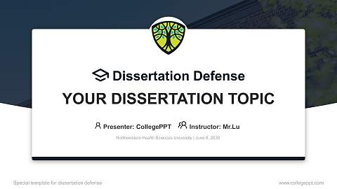 Northwestern Health Sciences University Graduation Thesis Defense PPT Template