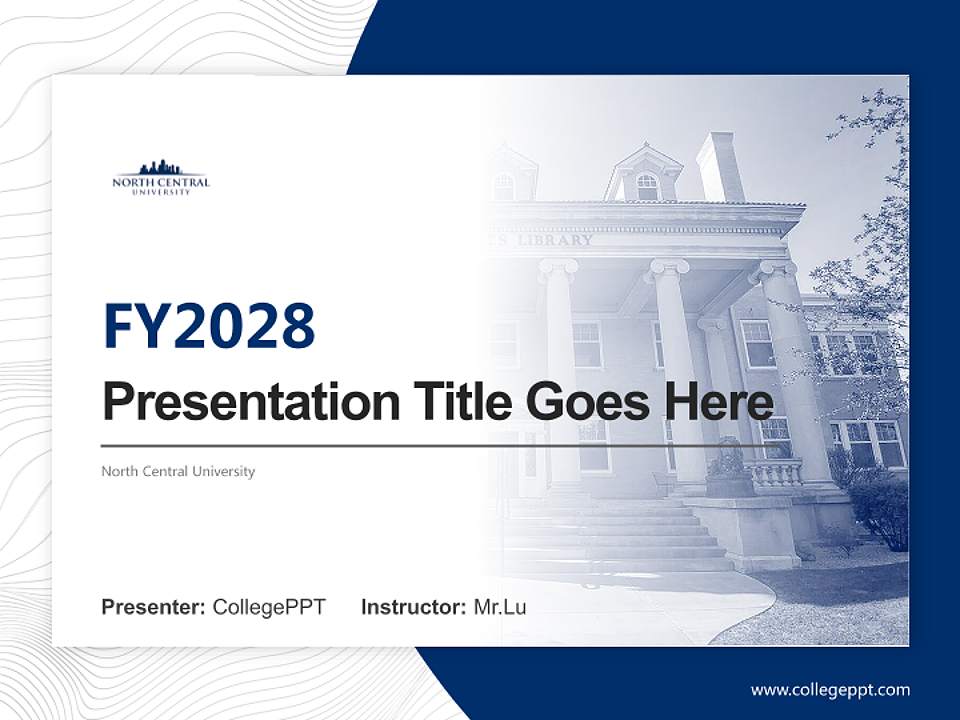 North Central University Academic Presentation/Research Findings Report PPT Template4:3 ratio PPT effect preview image5