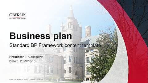 Oberlin College Competition/Entrepreneurship Contest PPT Template