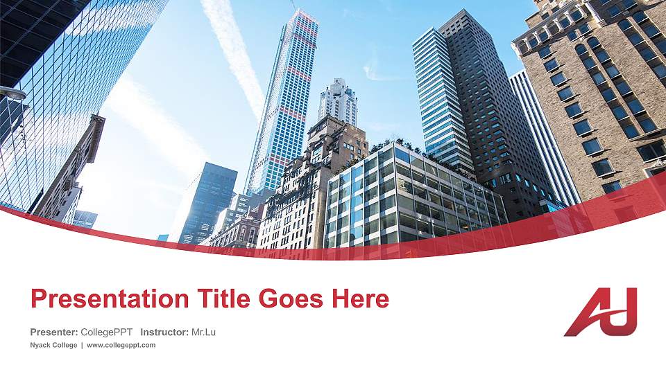 Nyack College Course/Courseware Creation PPT Template16:9 ratio PPT effect preview image