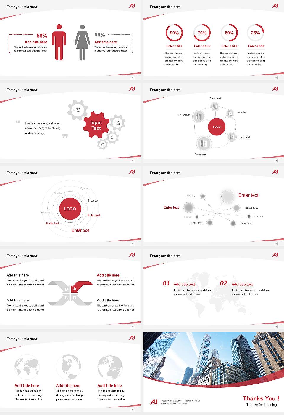 Nyack College Course/Courseware Creation PPT Template16:9 ratio PPT effect preview image4