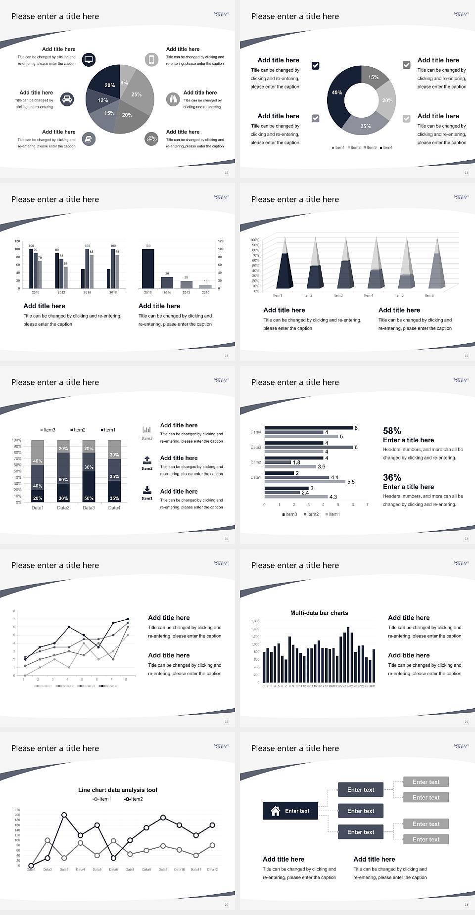 Northland College Course/Courseware Creation PPT Template4:3 ratio PPT effect preview image3