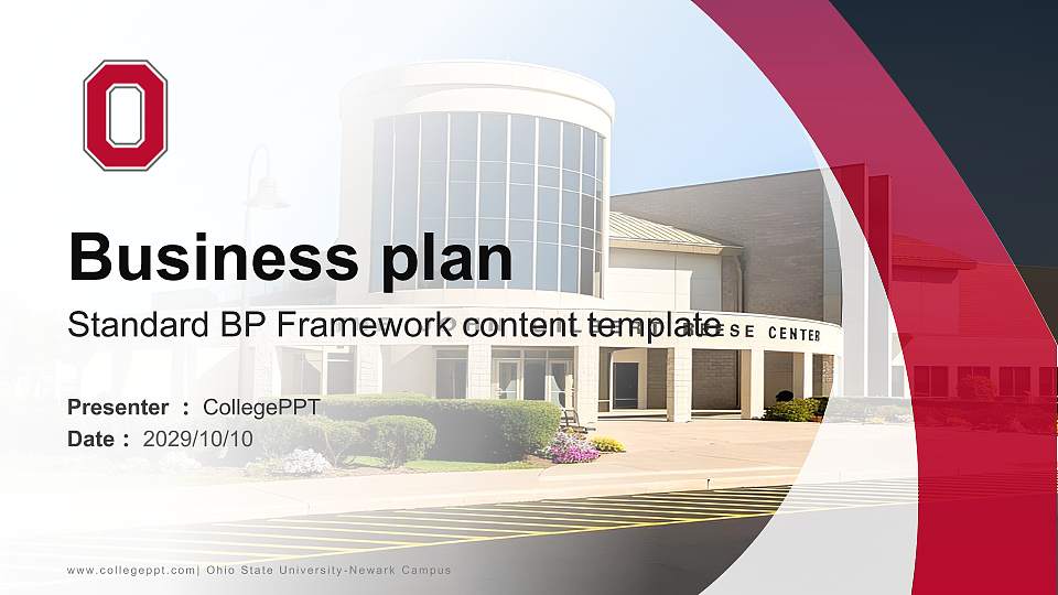 Ohio State University-Newark Campus Competition/Entrepreneurship Contest PPT Template16:9 ratio PPT effect preview image