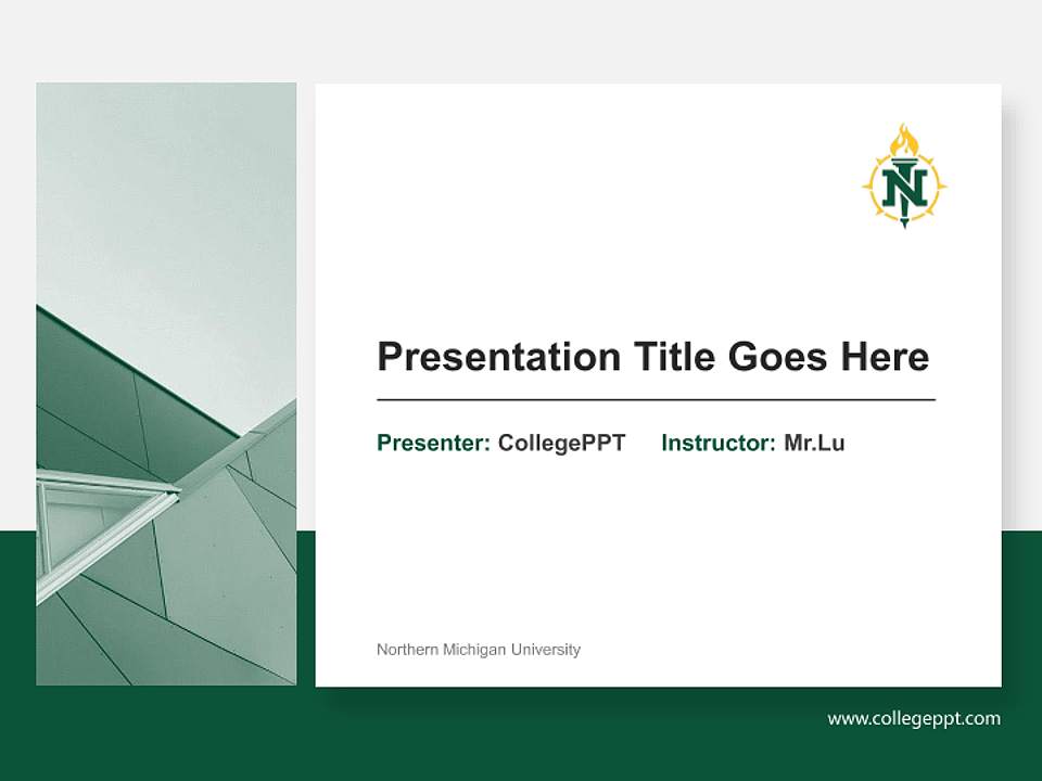 Northern Michigan University General Purpose PPT Template4:3 ratio PPT effect preview image6