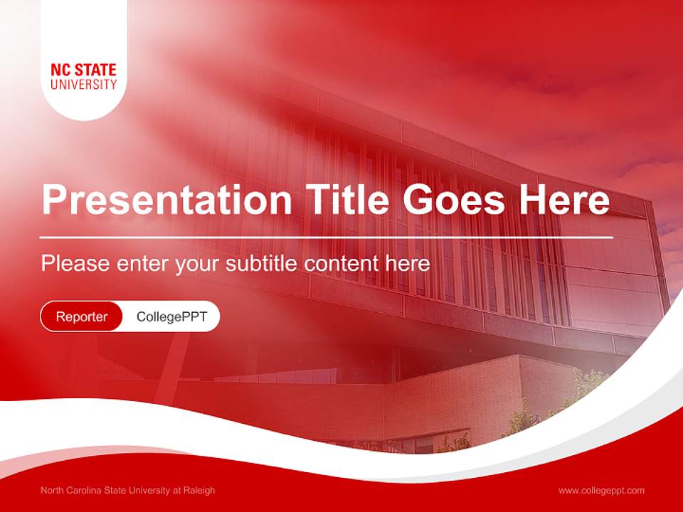 North Carolina State University at Raleigh Lecture Sharing and Networking Event PPT Template4:3 ratio PPT effect preview image1
