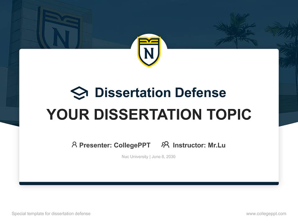 Nuc University Graduation Thesis Defense PPT Template4:3 ratio PPT effect preview image7