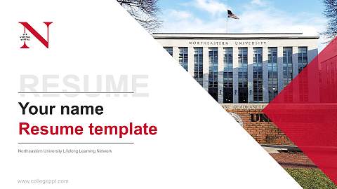 Northeastern University Lifelong Learning Network Resume PPT Template