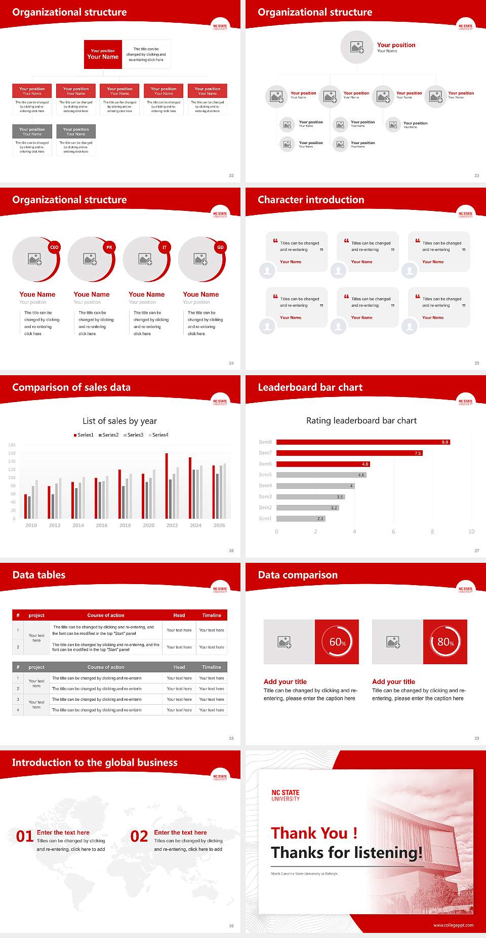 North Carolina State University at Raleigh Academic Presentation/Research Findings Report PPT Template4:3 ratio PPT effect preview image4