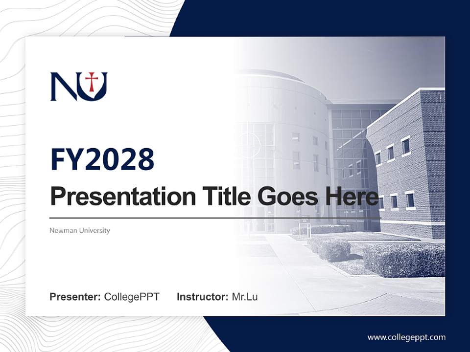 Newman University Academic Presentation/Research Findings Report PPT Template4:3 ratio PPT effect preview image5