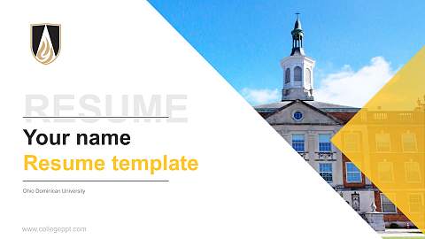 Ohio Dominican University Resume PPT Template