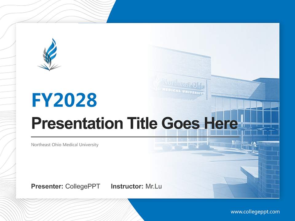 Northeast Ohio Medical University Academic Presentation/Research Findings Report PPT Template4:3 ratio PPT effect preview image5