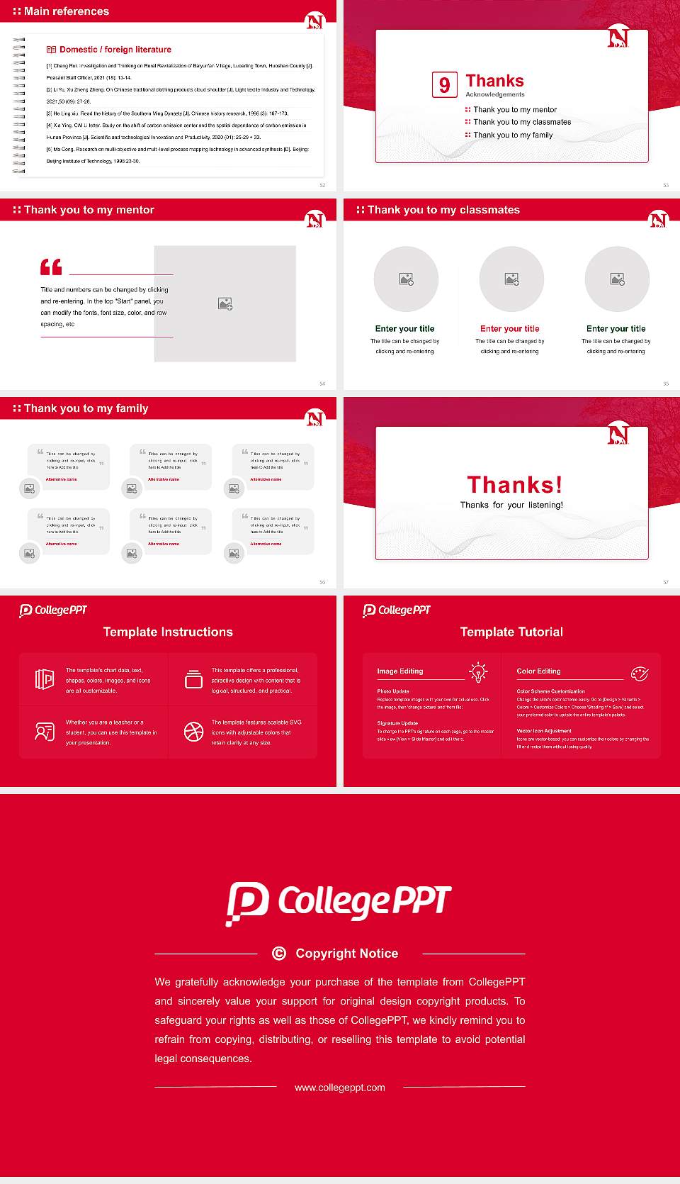 Newberry College Graduation Thesis Defense PPT Template16:9 ratio PPT effect preview image7