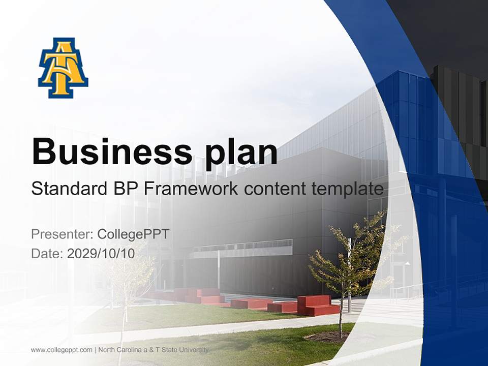 North Carolina a & T State University Competition/Entrepreneurship Contest PPT Template4:3 ratio PPT effect preview image9