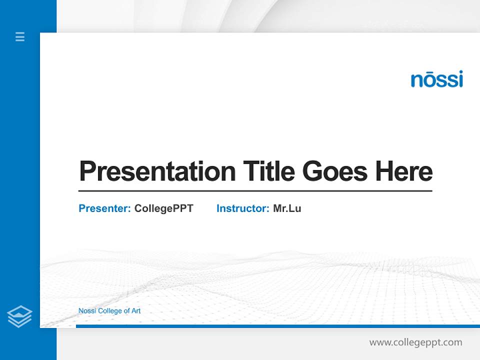 Nossi College of Art Thesis Proposal/Graduation Defense PPT Template4:3 ratio PPT effect preview image5