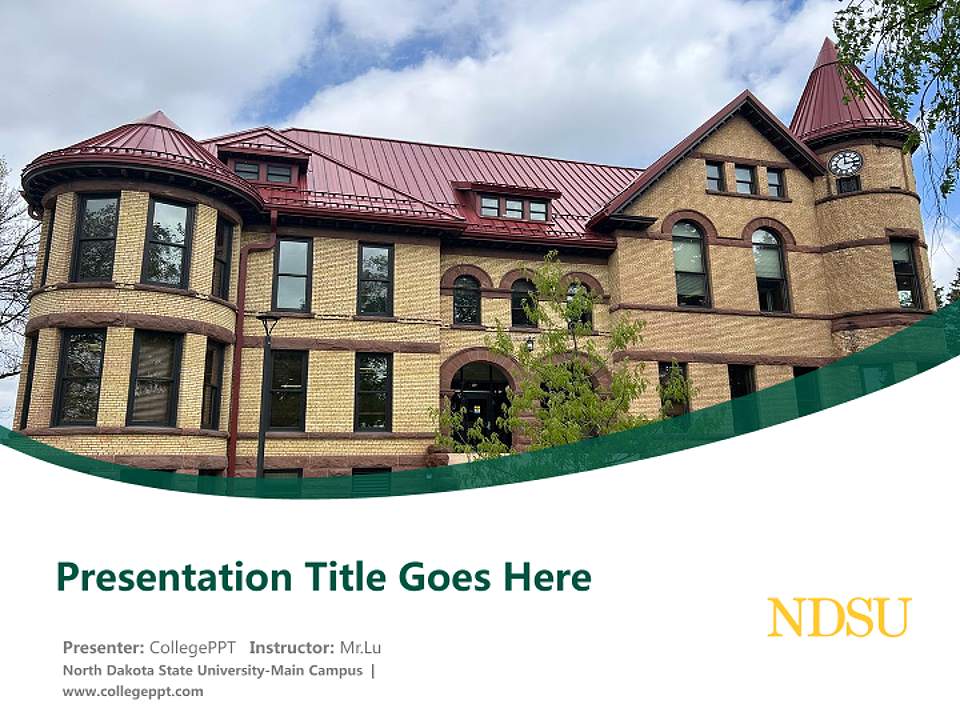 North Dakota State University-Main Campus Course/Courseware Creation PPT Template4:3 ratio PPT effect preview image5