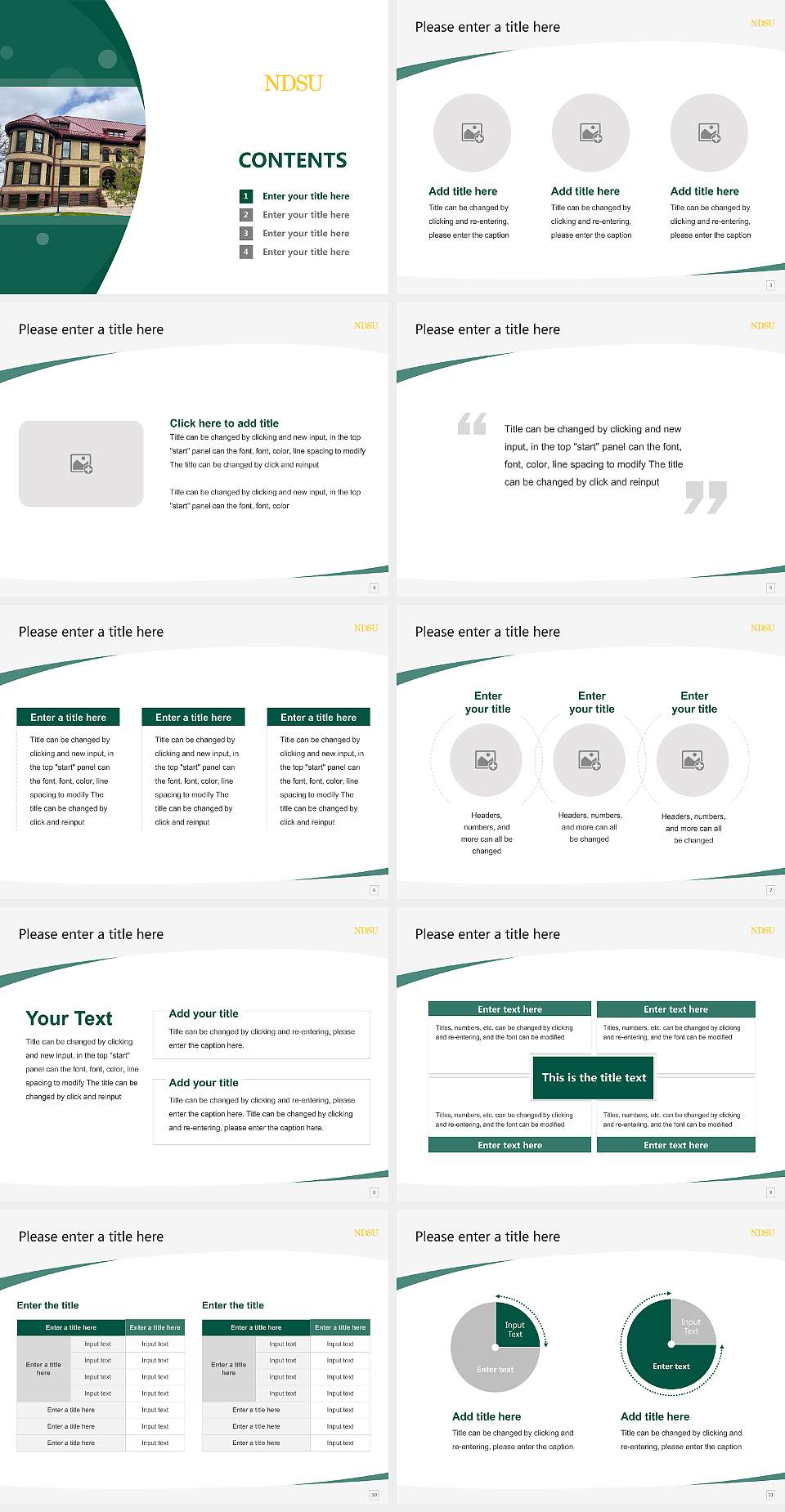 North Dakota State University-Main Campus Course/Courseware Creation PPT Template4:3 ratio PPT effect preview image2