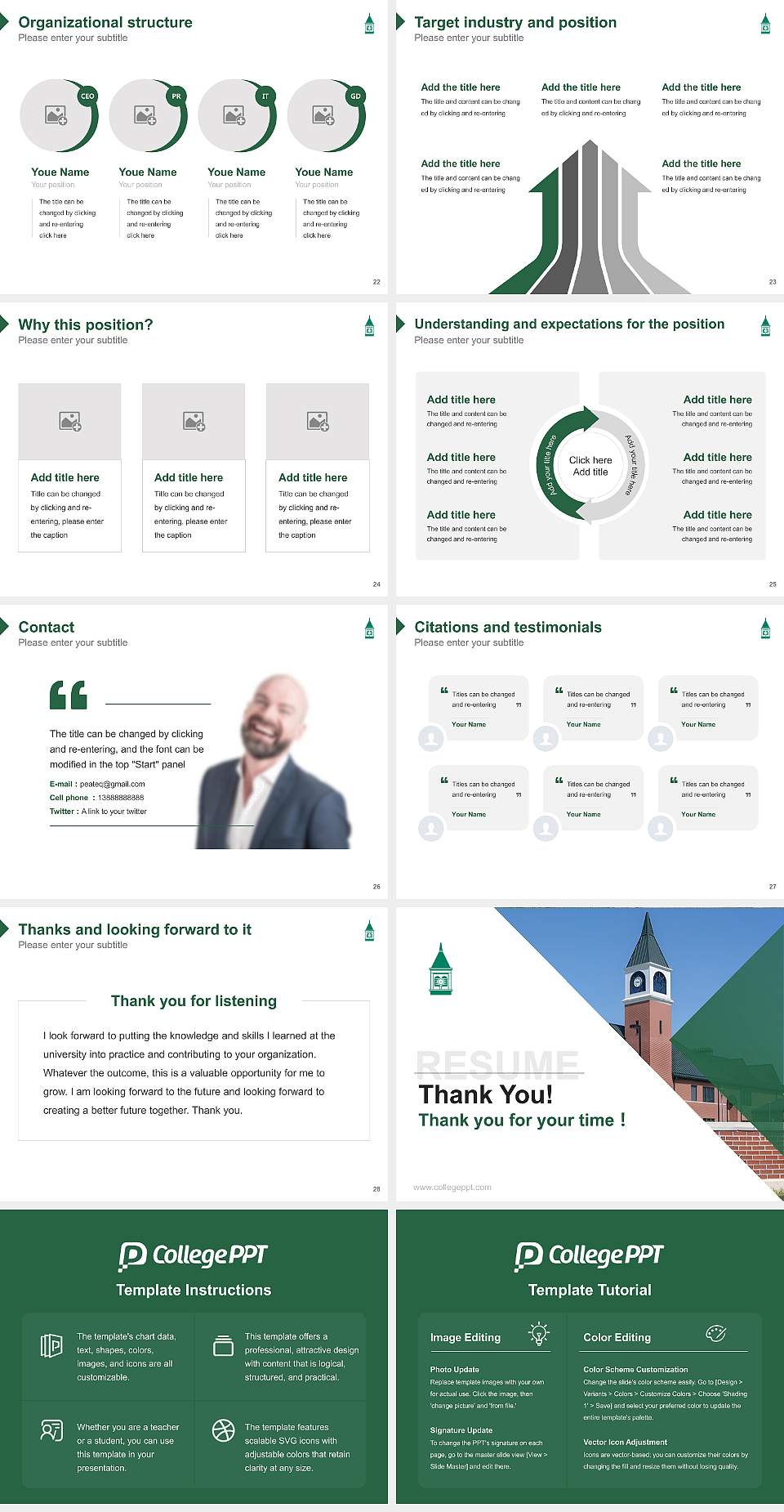 Northeastern State University Resume PPT Template4:3 ratio PPT effect preview image4