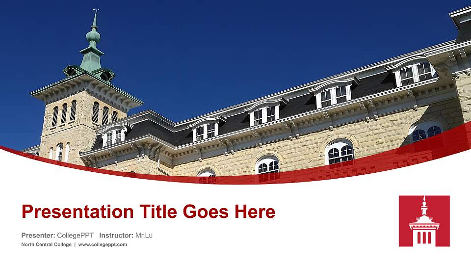 North Central College Course/Courseware Creation PPT Template16:9 ratio PPT effect preview image