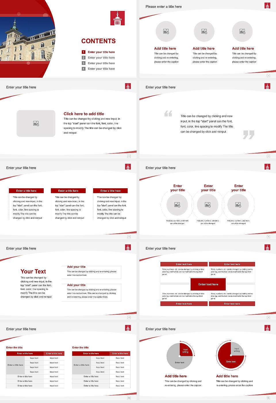 North Central College Course/Courseware Creation PPT Template16:9 ratio PPT effect preview image2