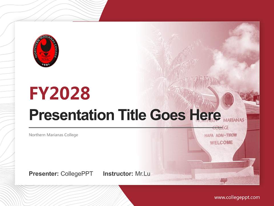 Northern Marianas College Academic Presentation/Research Findings Report PPT Template4:3 ratio PPT effect preview image5