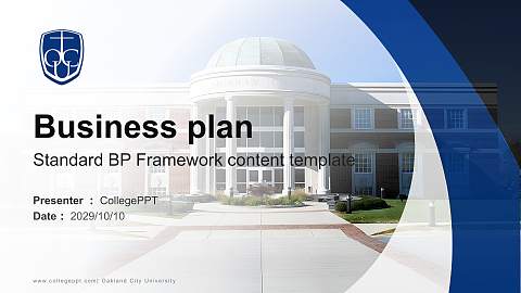 Oakland City University Competition/Entrepreneurship Contest PPT Template