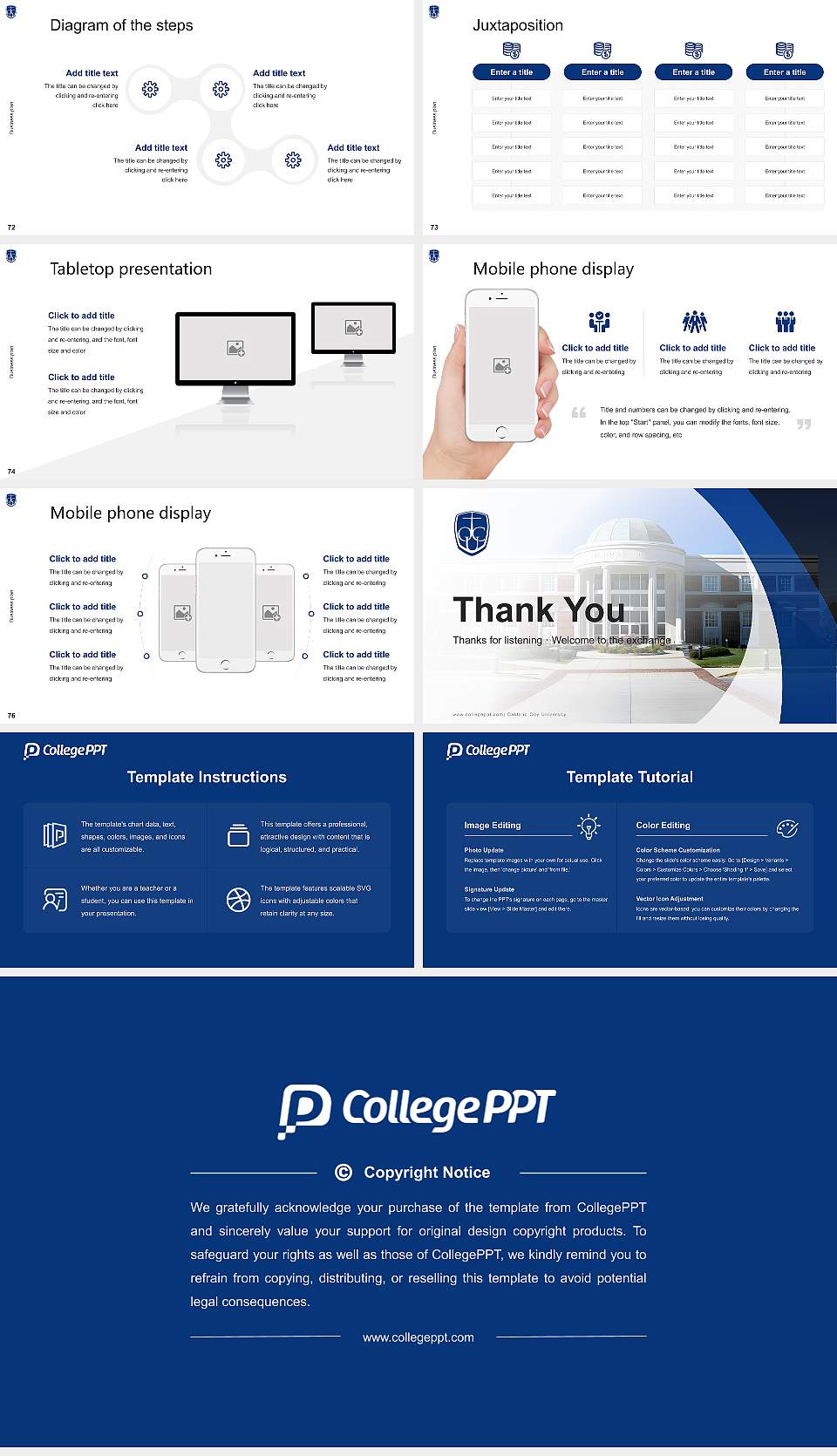 Oakland City University Competition/Entrepreneurship Contest PPT Template16:9 ratio PPT effect preview image9