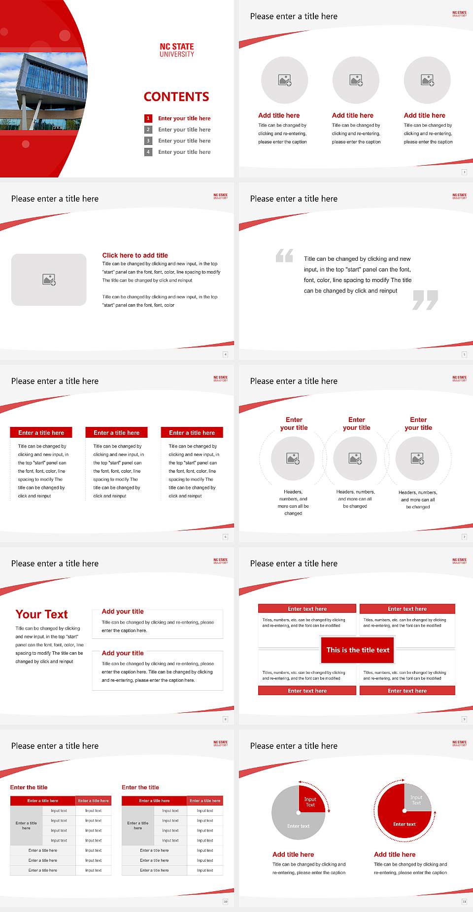 North Carolina State University at Raleigh Course/Courseware Creation PPT Template4:3 ratio PPT effect preview image2
