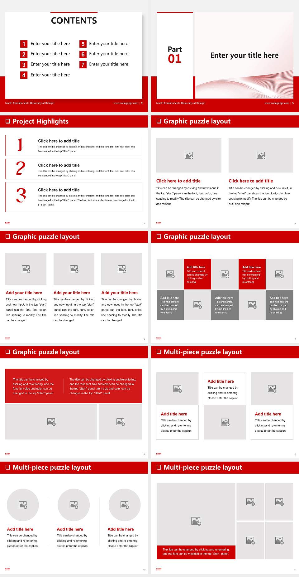 North Carolina State University at Raleigh General Purpose PPT Template4:3 ratio PPT effect preview image2