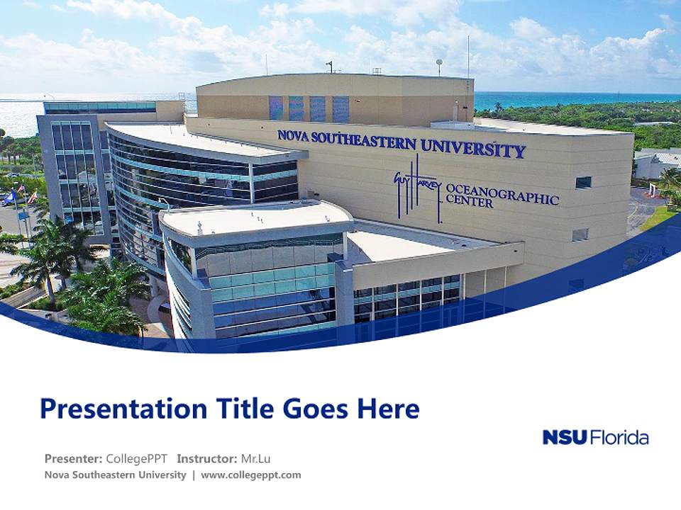 Nova Southeastern University Course/Courseware Creation PPT Template4:3 ratio PPT effect preview image5