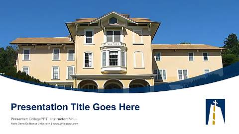 Notre Dame De Namur University Course/Courseware Creation PPT Template
