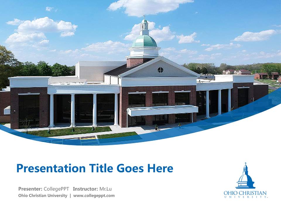 Ohio Christian University Course/Courseware Creation PPT Template4:3 ratio PPT effect preview image5