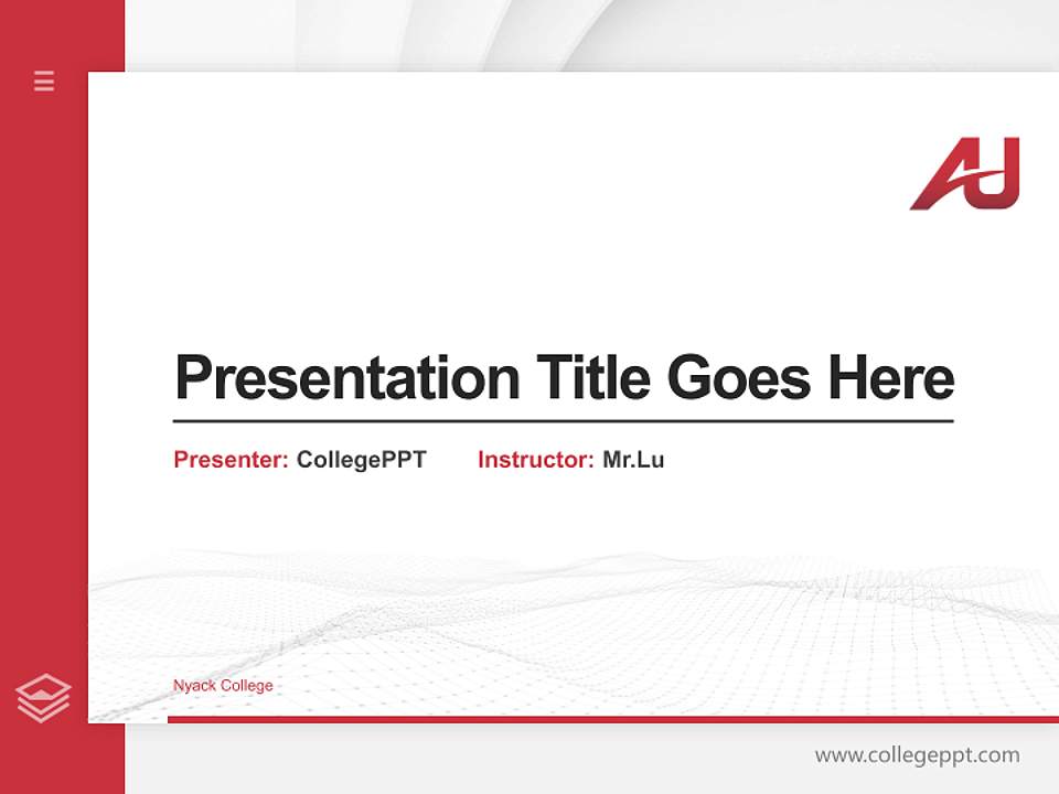 Nyack College Thesis Proposal/Graduation Defense PPT Template4:3 ratio PPT effect preview image5